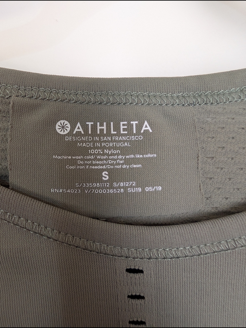 Athleta Foothill Seamless Tee Women's Short Sleeve Performance Workout Top Green - Picture 2 of 7